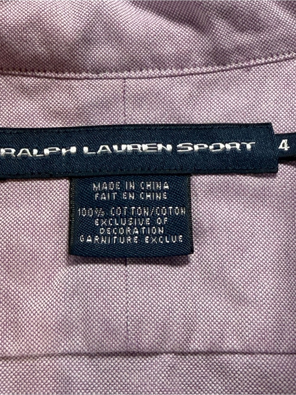 Ralph Lauren Pink Woman’s Long-Sleeve Button-Down Oxford Shirt Crest Logo Size 4 - Picture 5 of 6